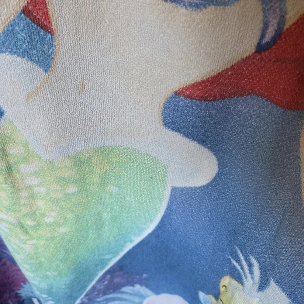 Vintage Disney Little Mermaid Ariel And Flounder 50x25 Beach Towel