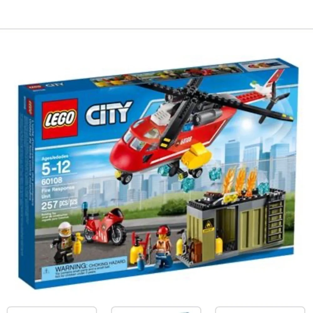 Lego city fire response unit set 60108 new in sealed box 257 pieces