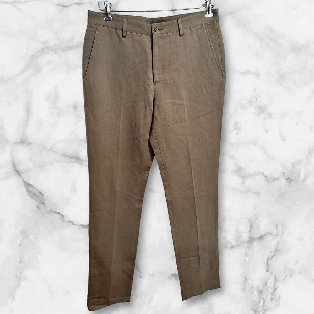John Varvatos Men's Linen Blend Chino Style Pants Sz‎ 48 33x38 Not Hemmed