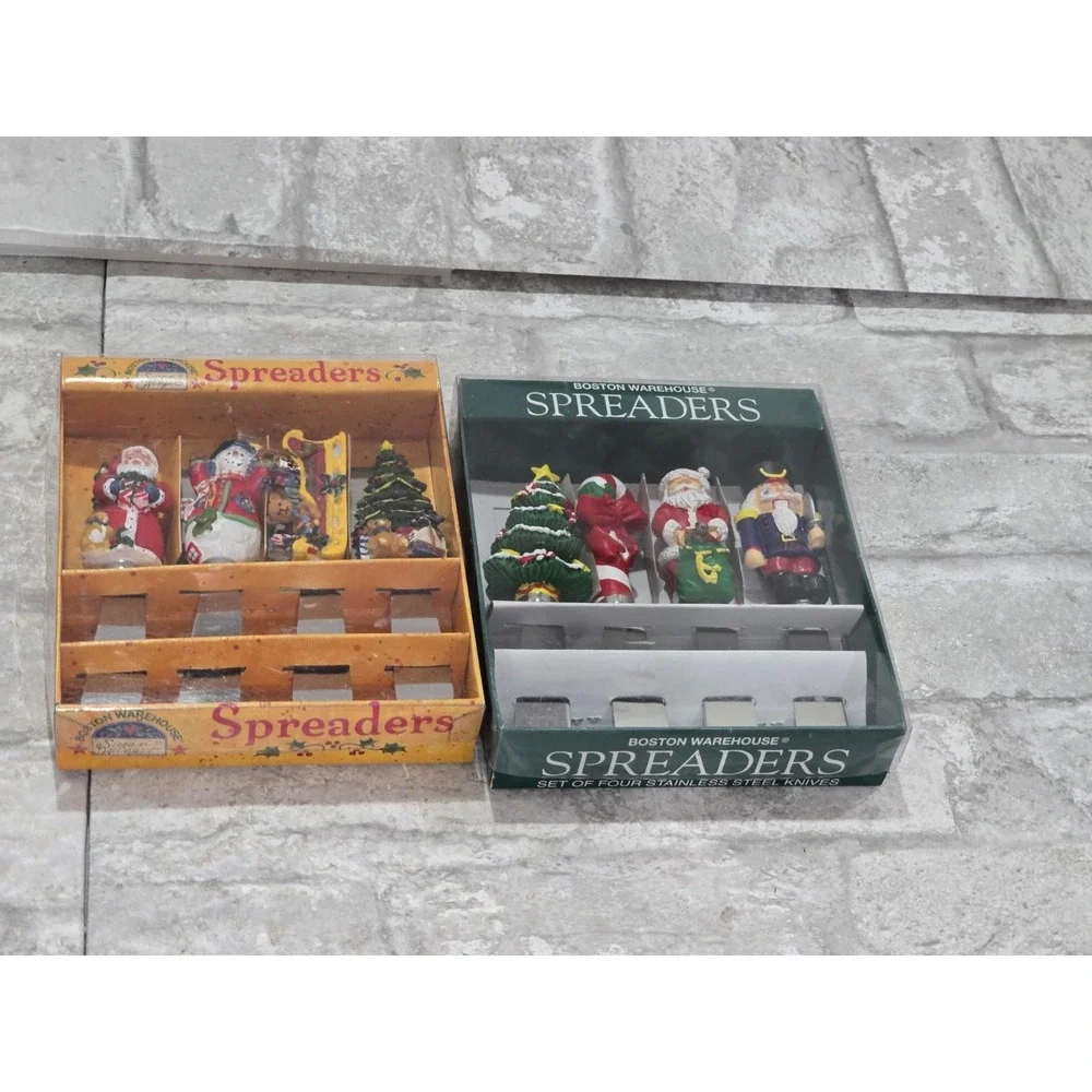 Boston Warehouse Spreaders Set of 8, Christmas Holiday Snowman Theme Serving