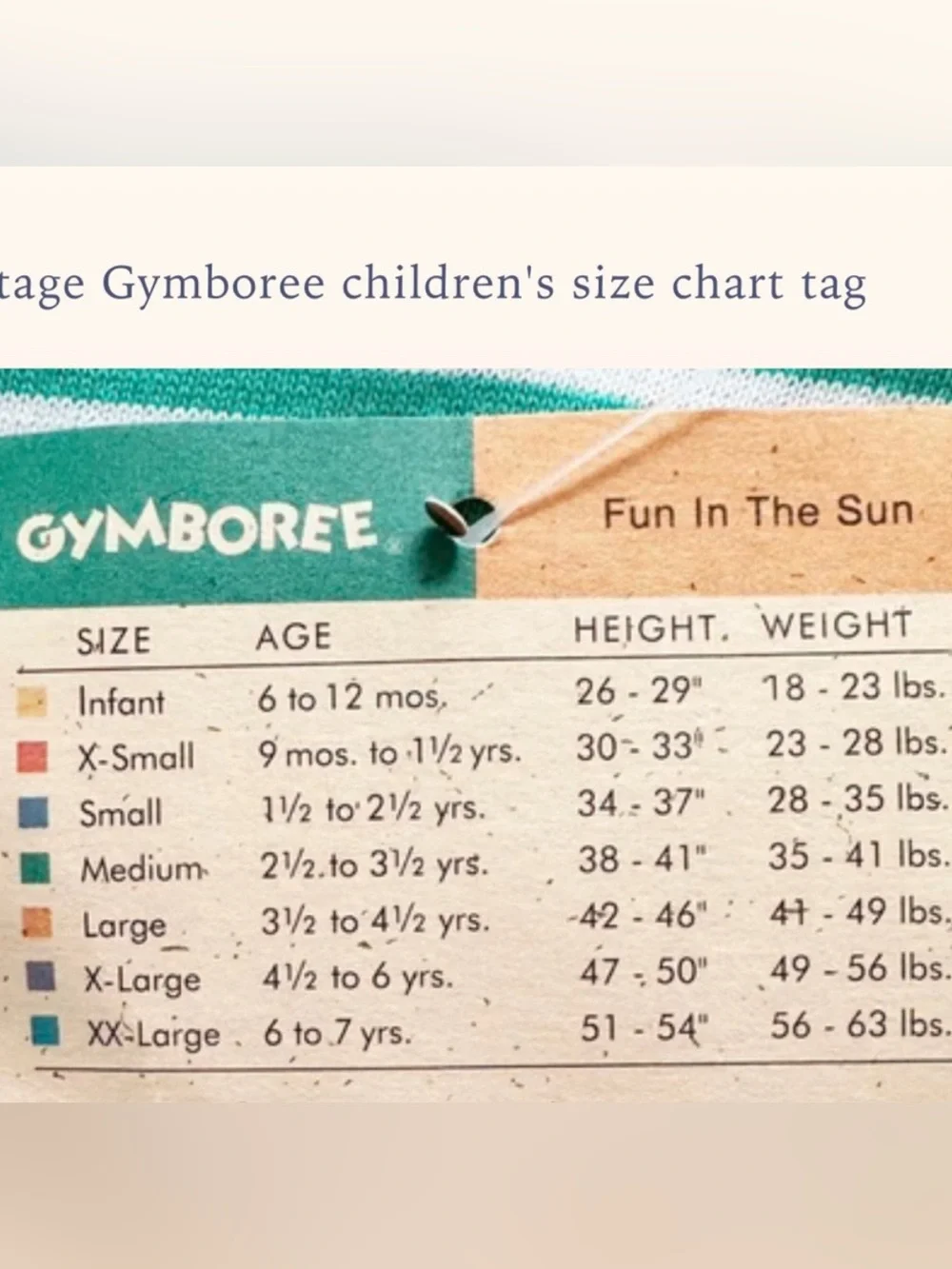 Gymboree vintage rainbow