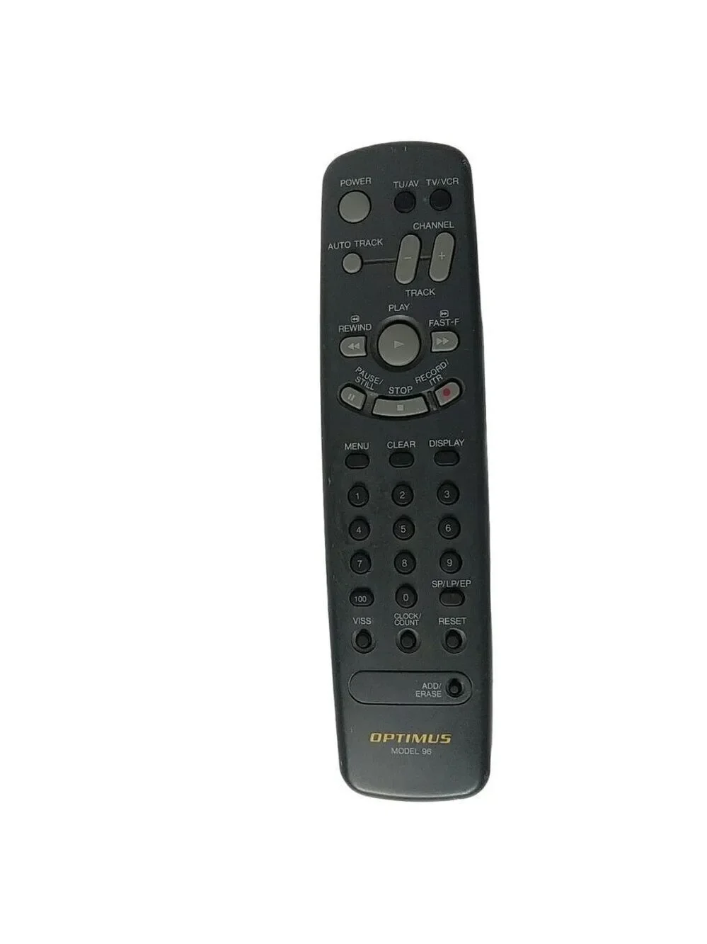 Optimus TV VCR Remote Control Model 96
