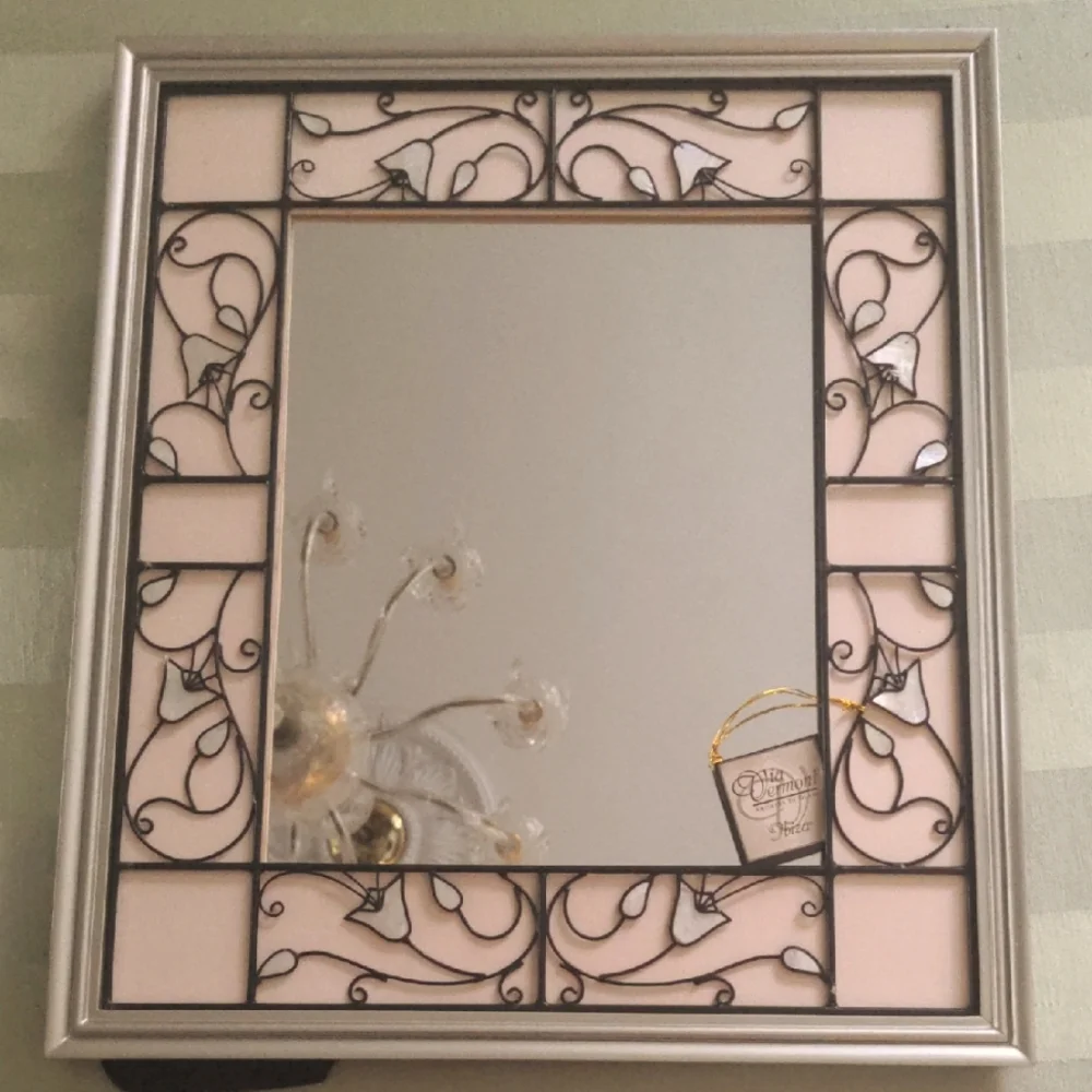 New Via Vermont Ibiza Picture Frame And/Or Mirror, New, Pearlized Metal Work