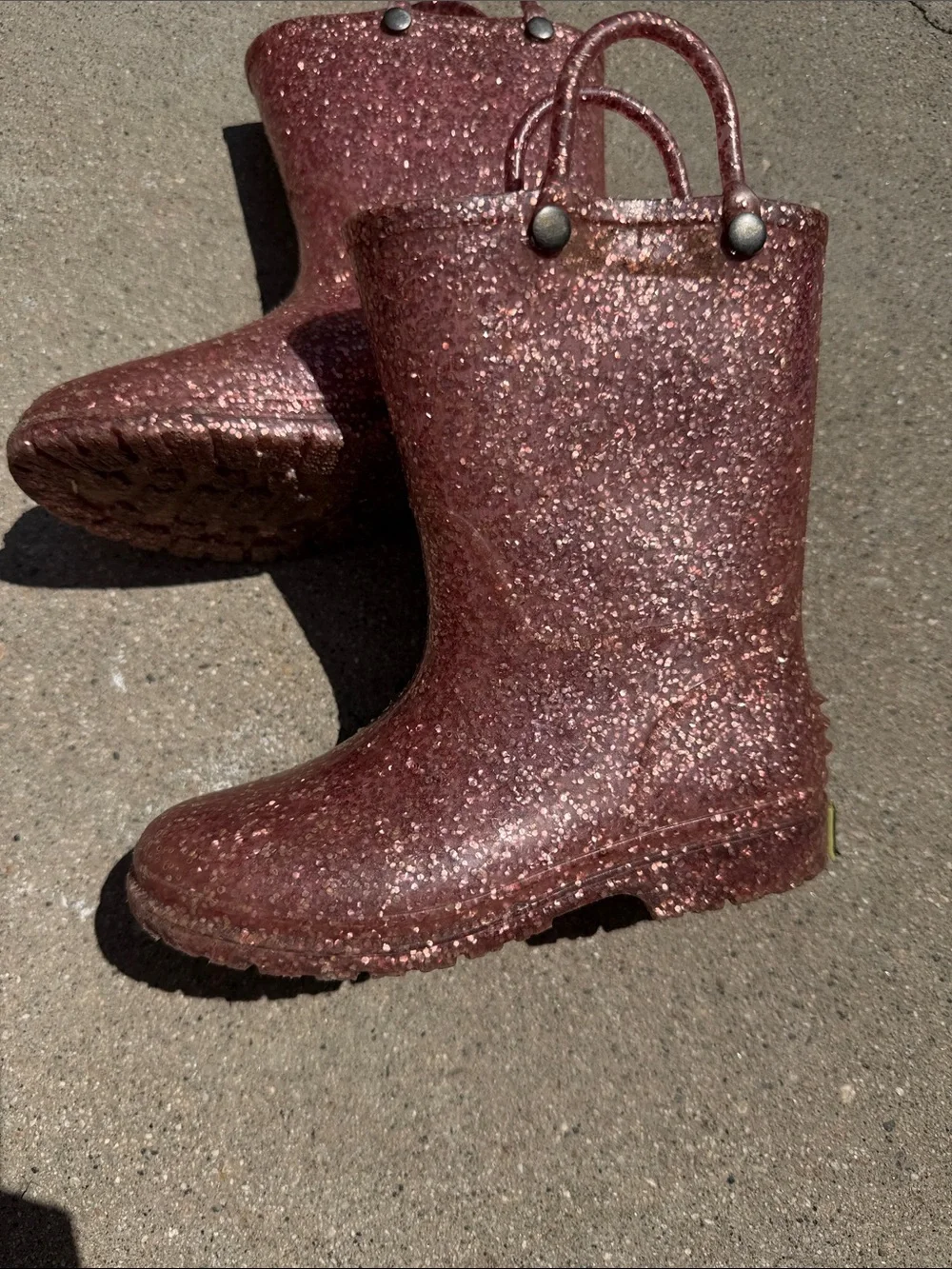 Western Chief Kids Glitter Rain Boots in Rose gold 11