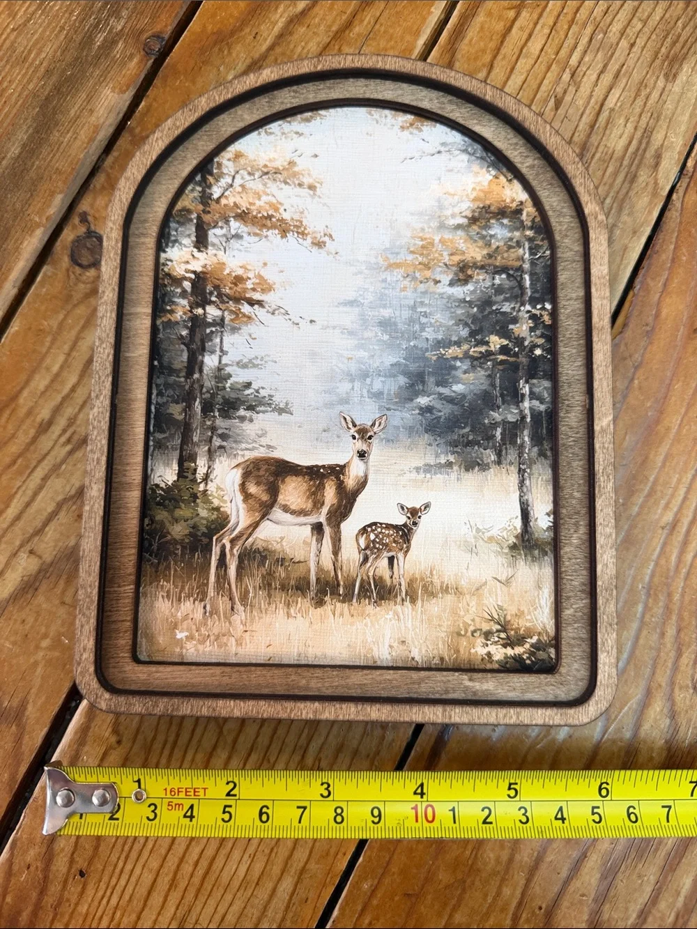 Rustic Deer Wall Art in Brown and Cream - Brand