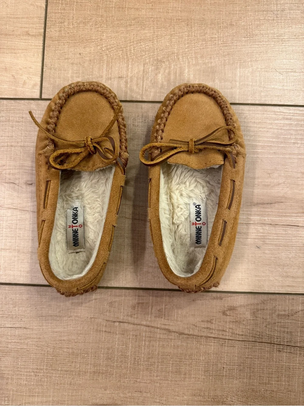 Minnetonka Kids Suede Moccasins