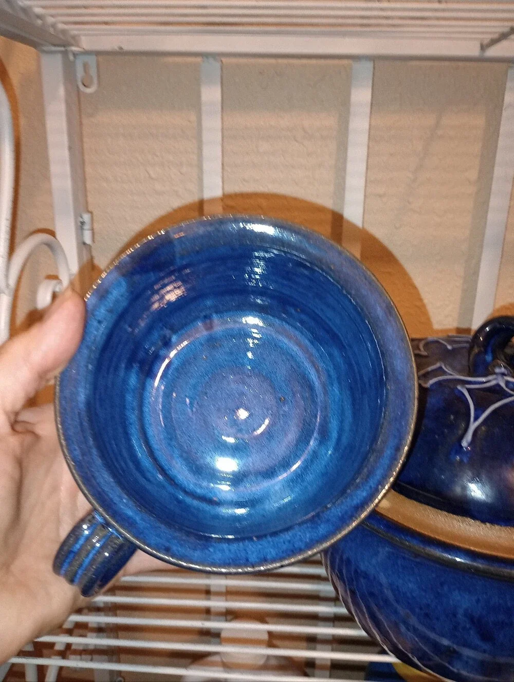 Handmade handcrafted blue