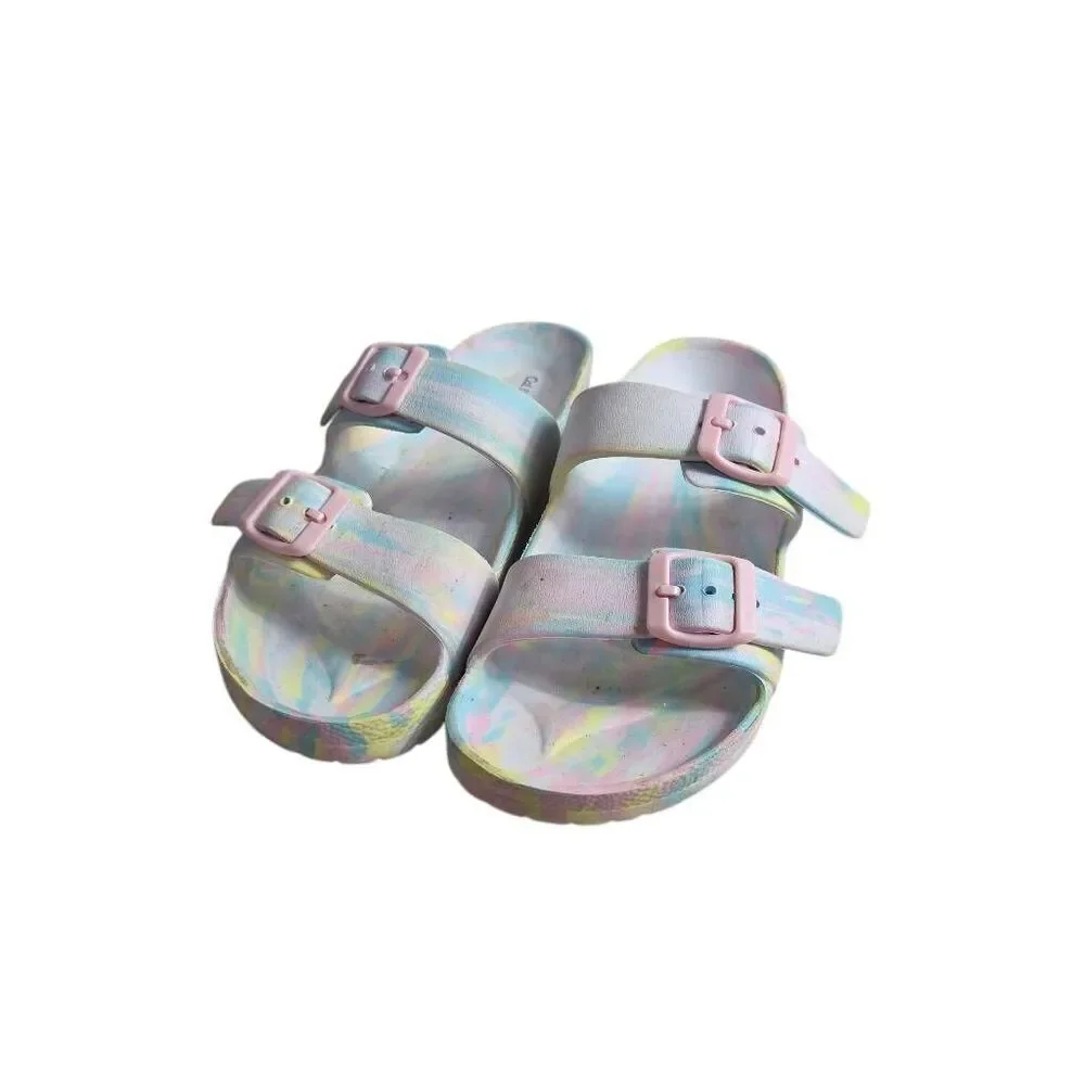 Cat & Jack rainbow sandals 3