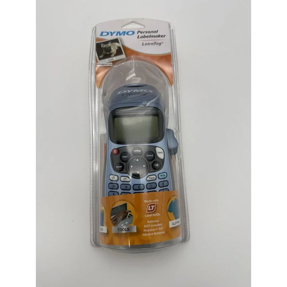 DYMO LetraTag LT-100H Personal Label Maker N15243 US-19752 New Sealed Blue 1/2in
