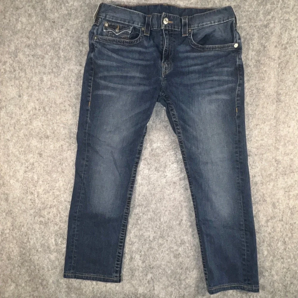 True Religion Men's Section Skinny Dark Wash Denim Jeans Size 38 101004 FGKD