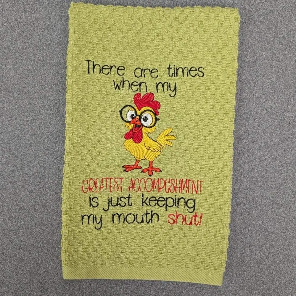 My Greatest Accomplishment Keeping my Mouth Shut, Kitchen Bath Bar Hand Towel