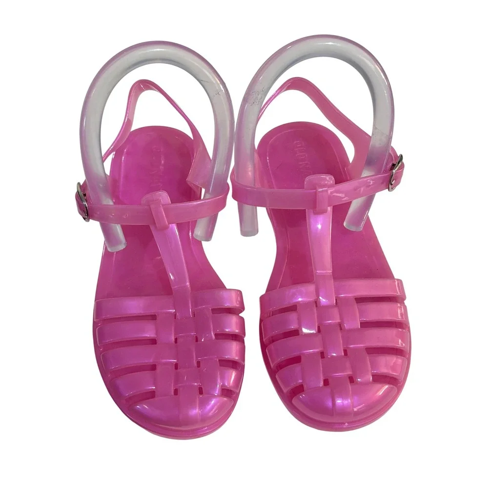 Old Navy Girls Fisherman Jelly‎ Sandals 13 Pink Sparkle Summer Beach