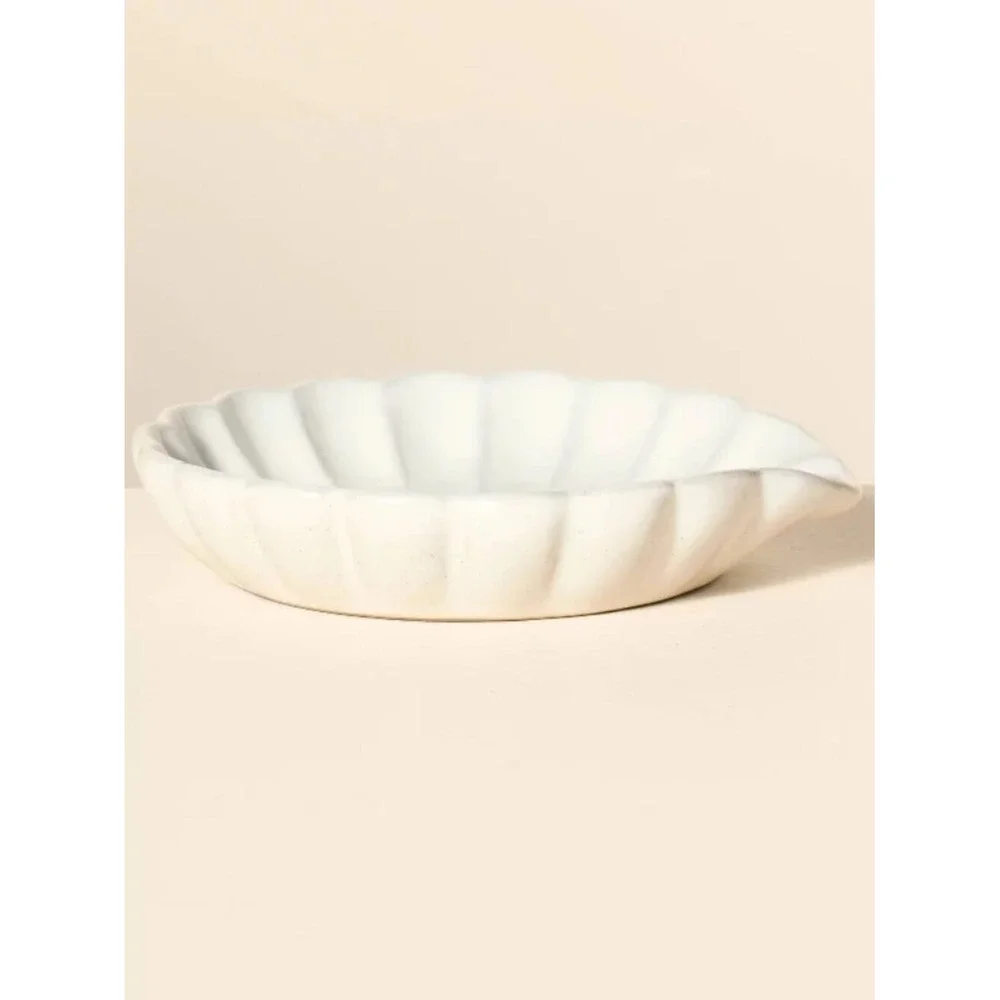 Scalloped‎ Edge Stoneware Spoon Rest - Hearth & Hand Magnolia