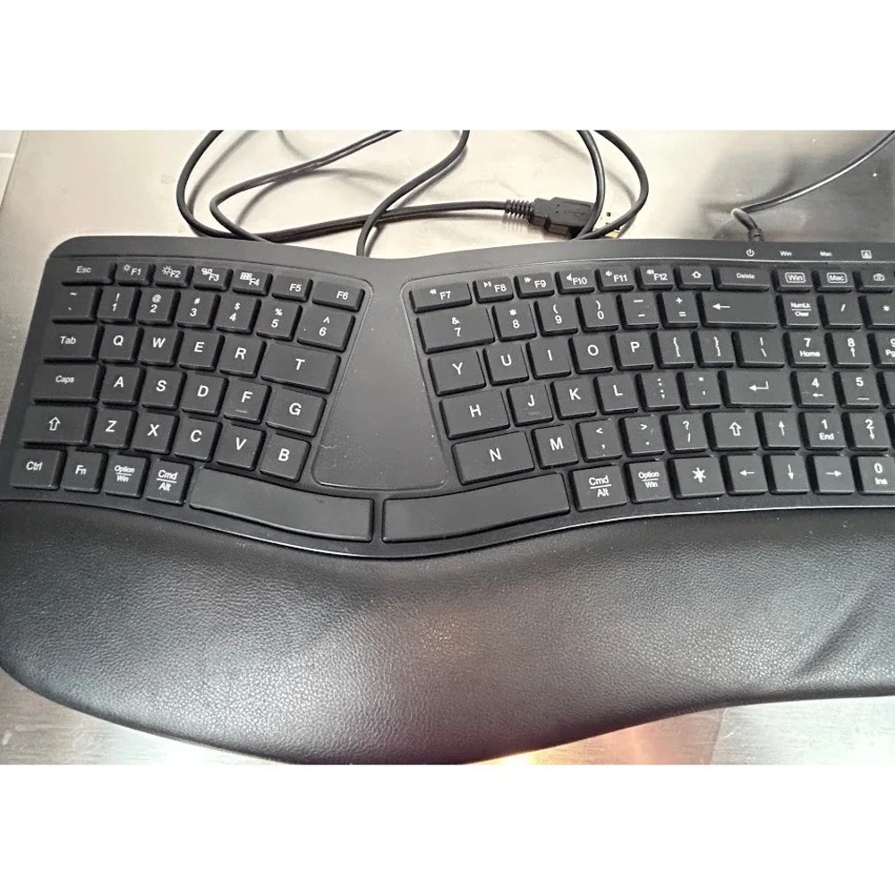 Ergonomic Computer Keyboard USB Wired Black‎ JP-205W