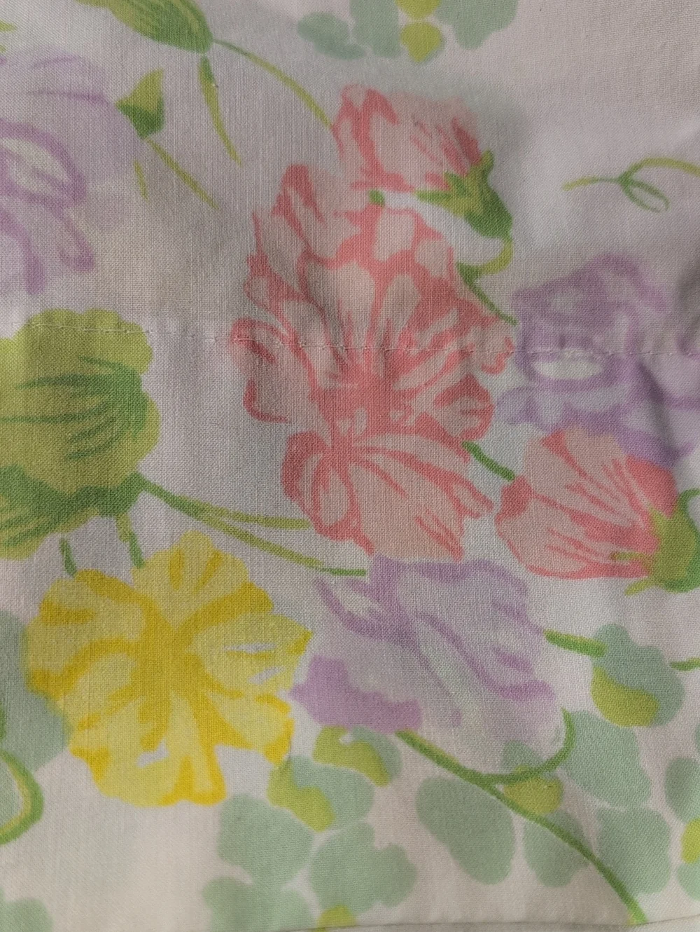 Vintage floral pillowcase