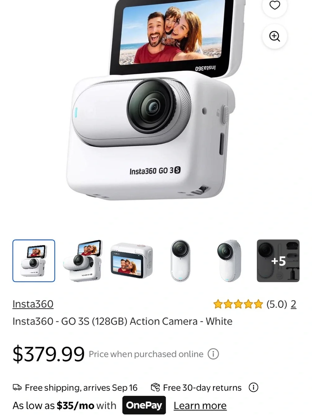 GO 3S Action Camera — White
