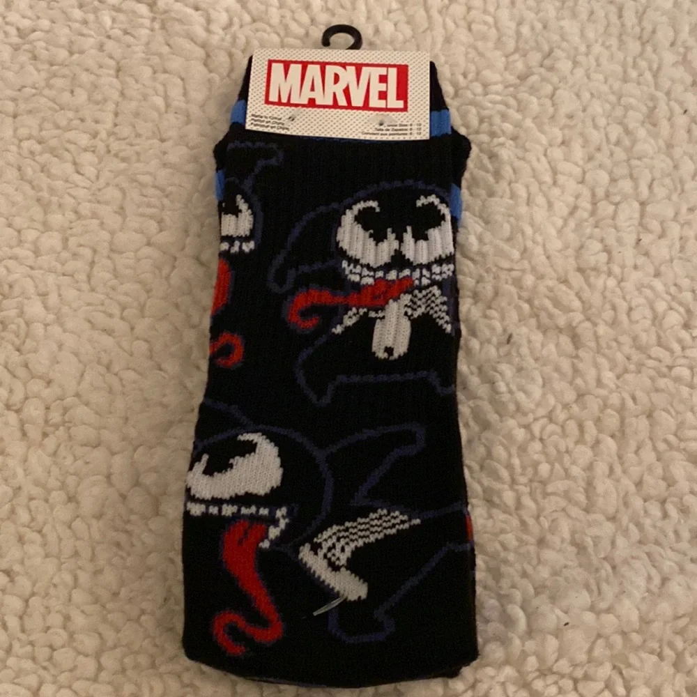 Marvel Venom Chibi Allover Print Crew Socks -‎ BoxLunch Exclusive