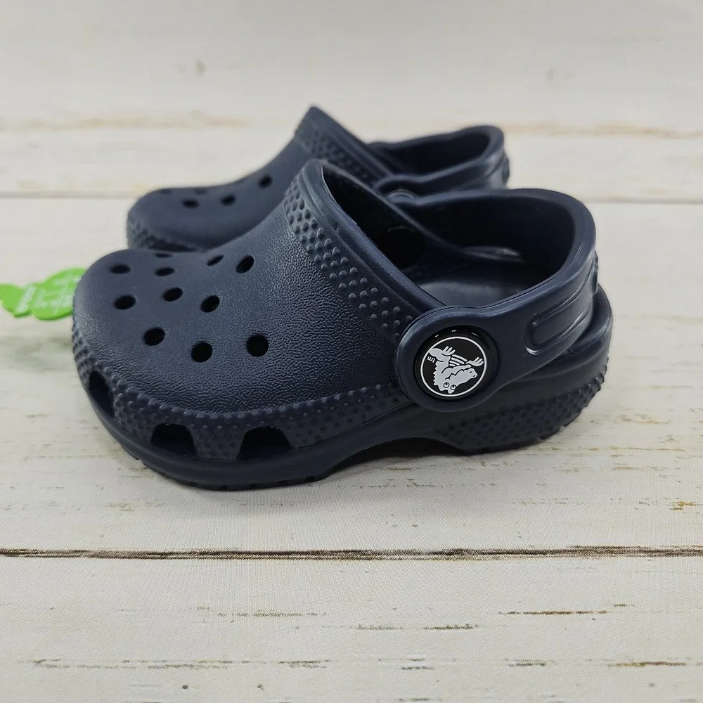 Crocs Classic Clog‎ Navy Blue Toddler Size C4 Sandal Shoes 206990-410