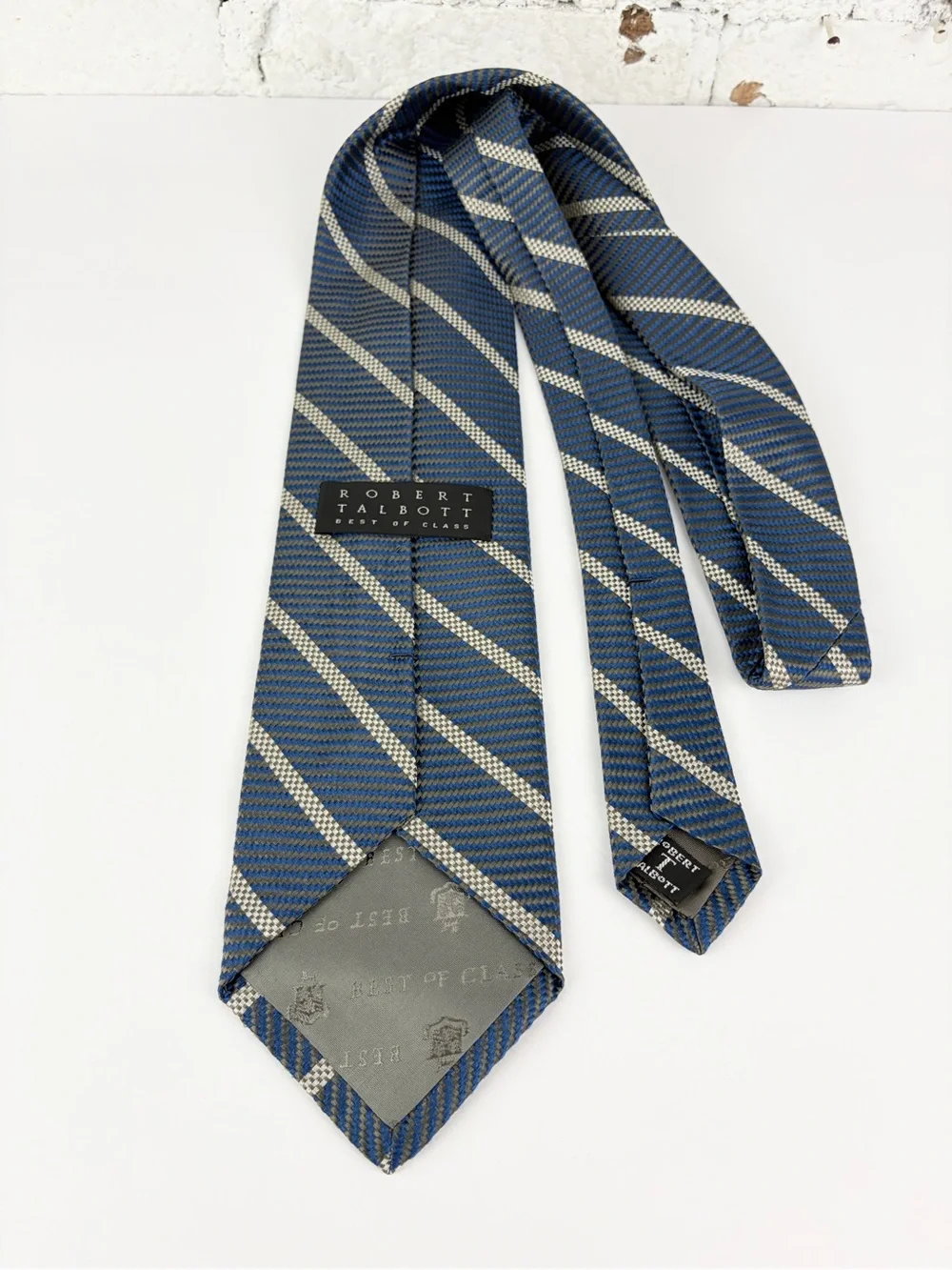 Robert Talbott blue cream