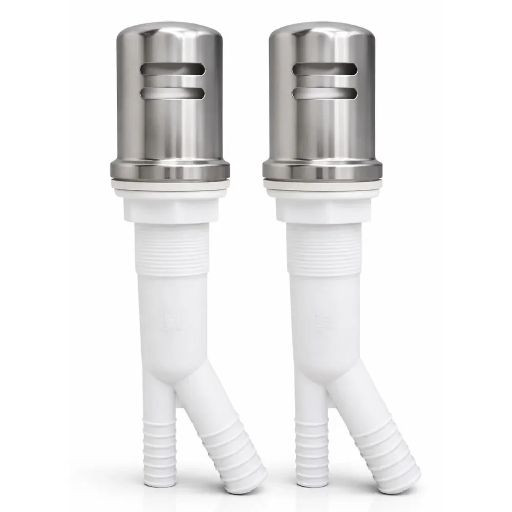 Westbrass D200-1-20 Dishwasher Air Gap Stainless Steel Kitchen Sink NEW 2 Pack
