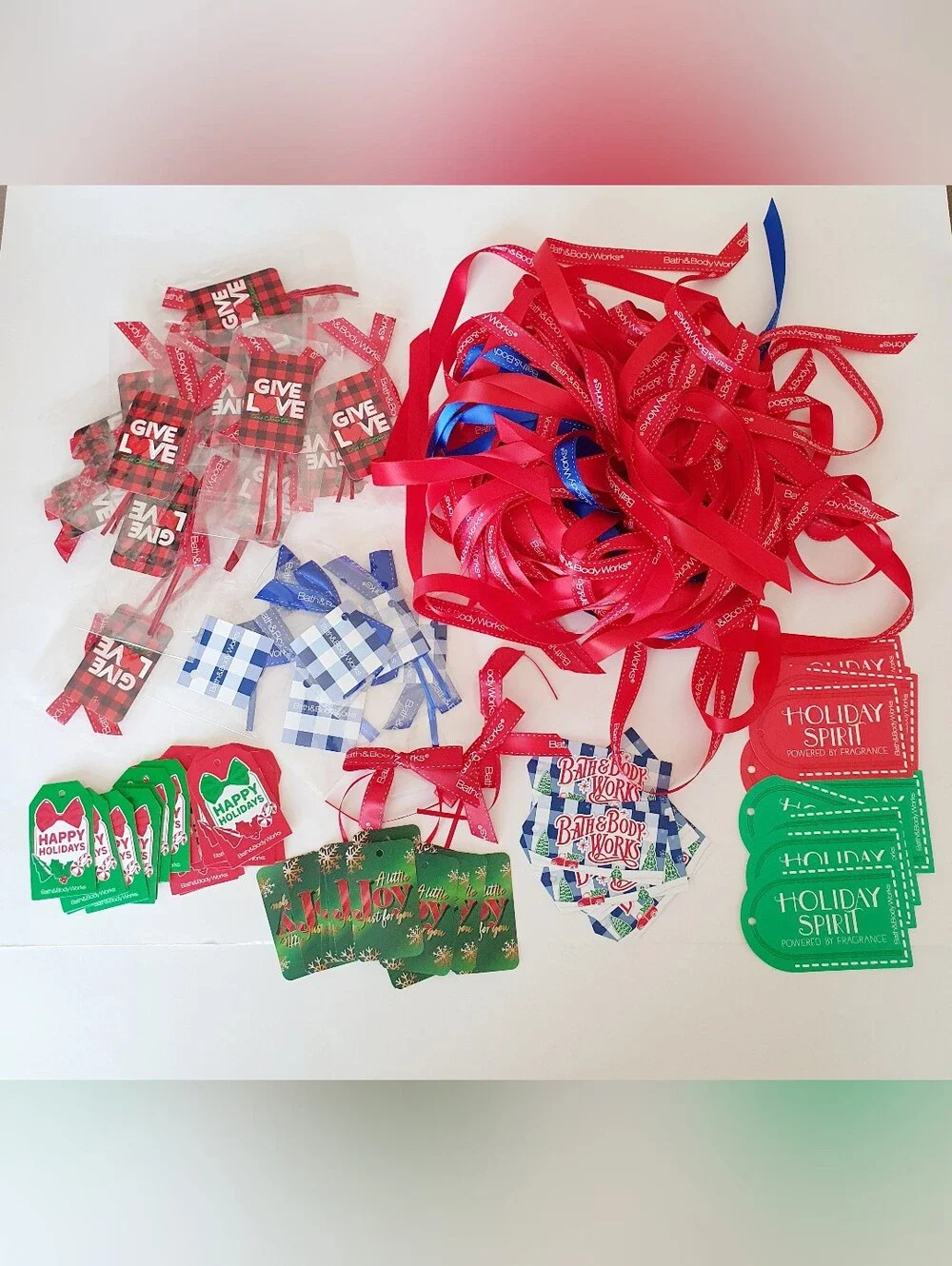 Bath & Body Works Bows, Ribbons & Gift Tags Lot of 181 Pieces.