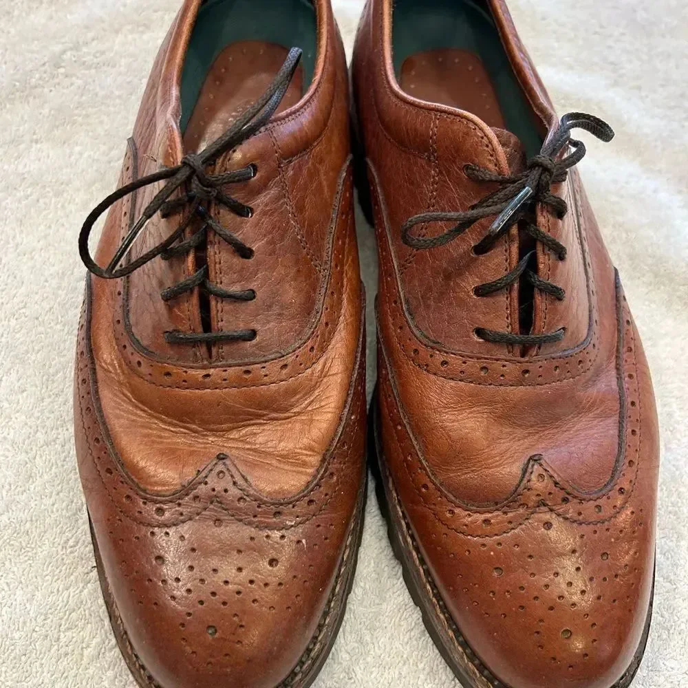 Elegant Brown Leather Derby Shoes