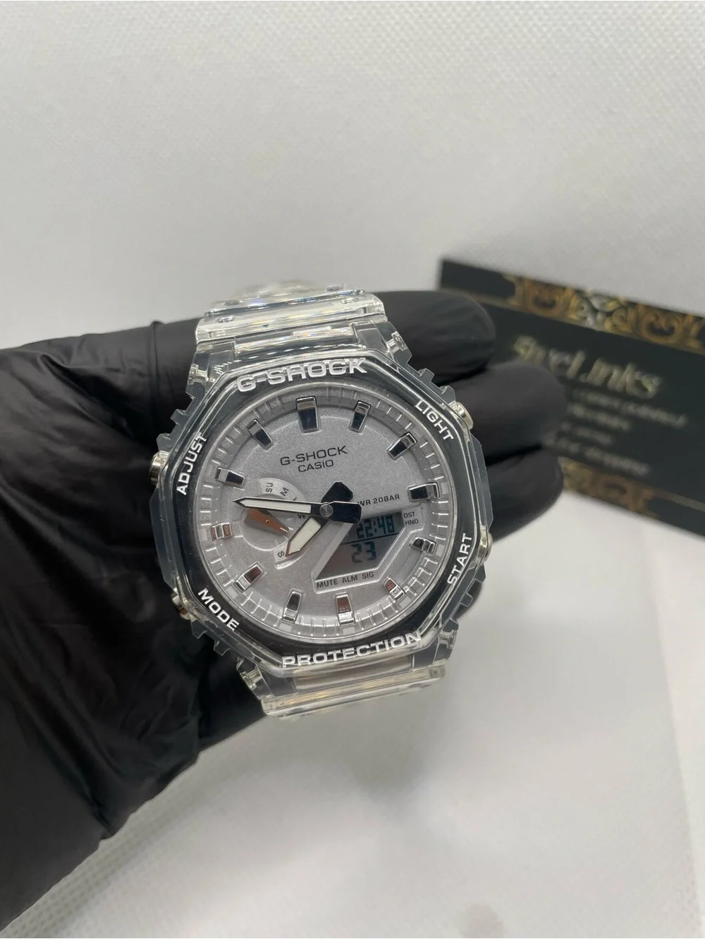 G-Shock Clear Resin Analog-Digital Watch - Silver & Transparent