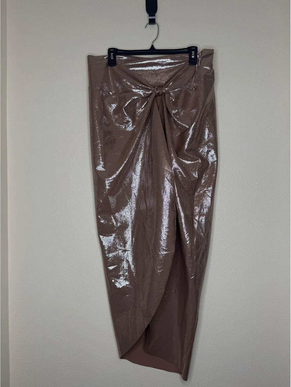 SKIMS Liquid Shine Swim Sarong Skirt Cinnamon Brown Women's Size 2XL NWT