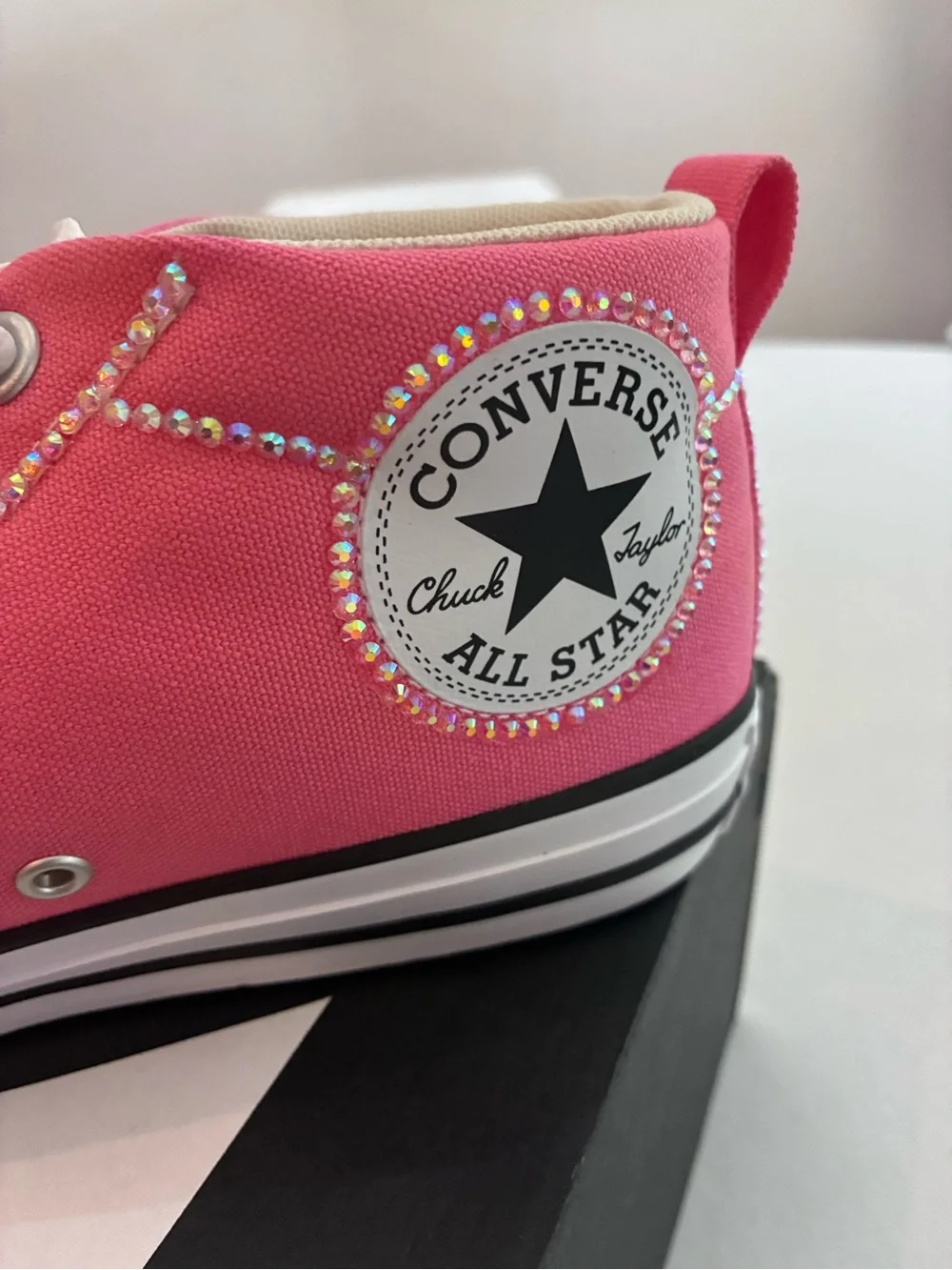 Converse custom blinged