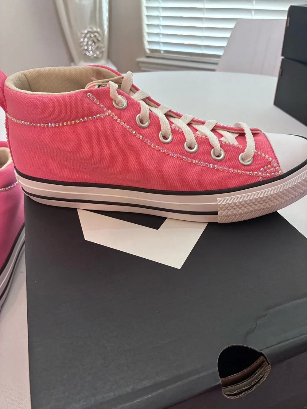 Converse custom blinged