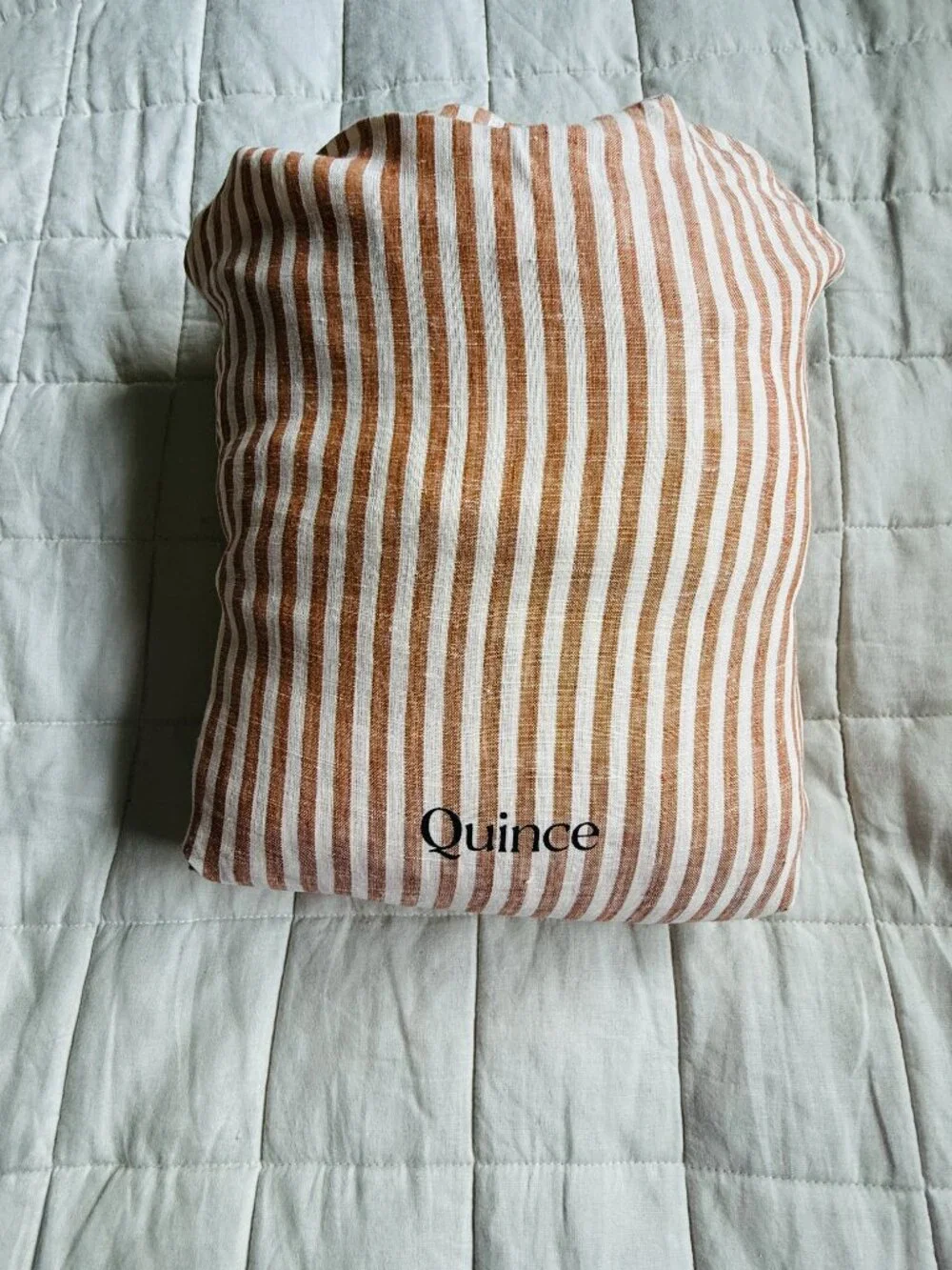 Quince European Linen Duvet Cover Set Full/Queen – Striped – NWOT