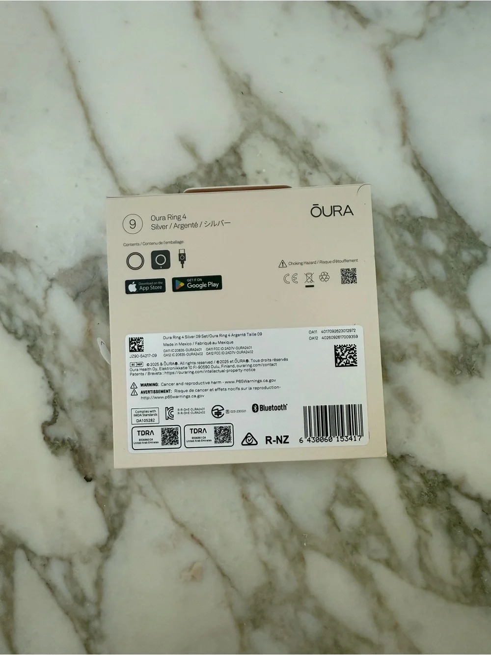 Oura ring app sensors