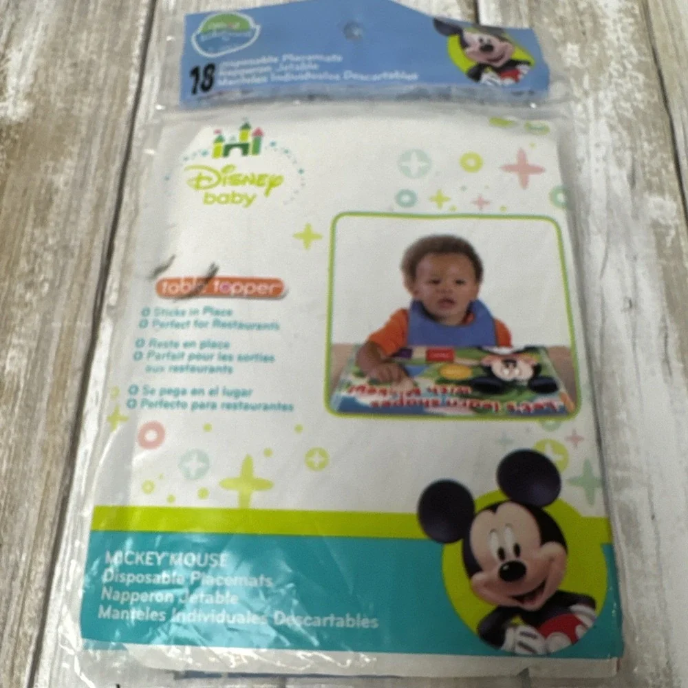 Disney MICKEY MOUSE Meal and Play Disposable Placemats by Neat‎ Solutions NIP
