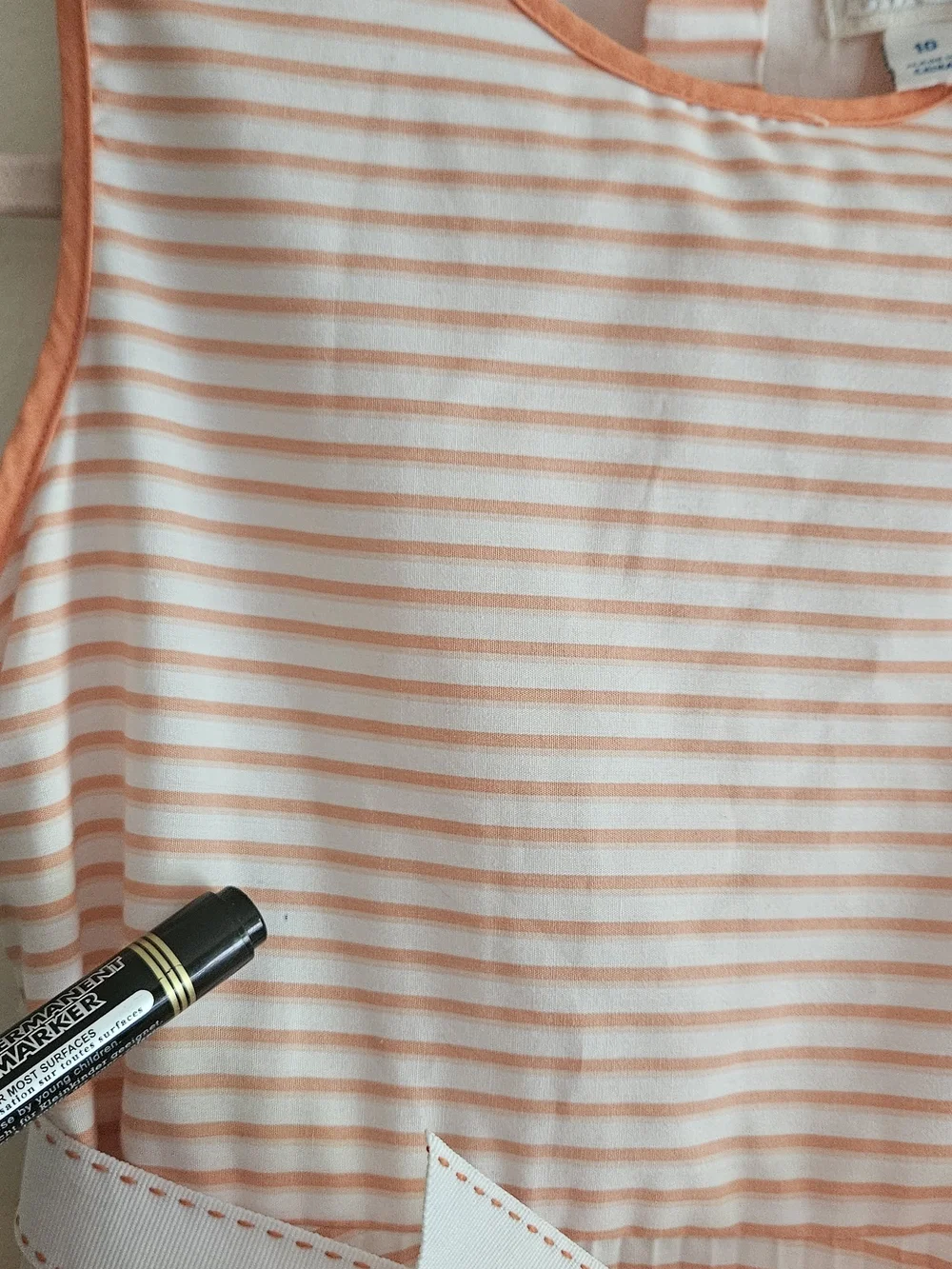 The Children's Place Peach-Striped Pleated Dress. Summer, School, Fairy, Cute