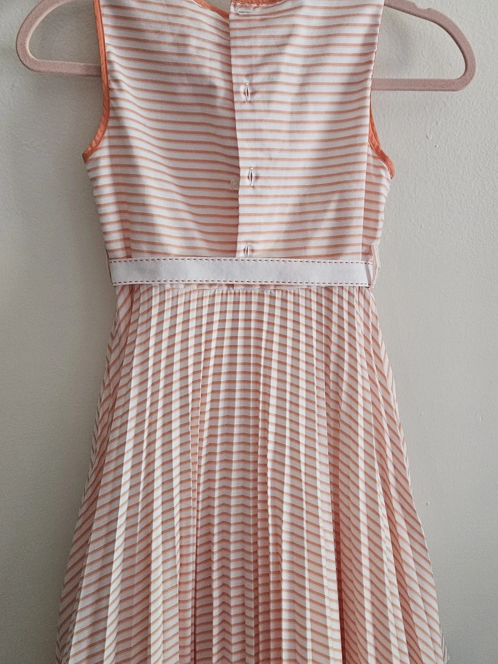 The Children's Place Peach-Striped Pleated Dress. Summer, School, Fairy, Cute