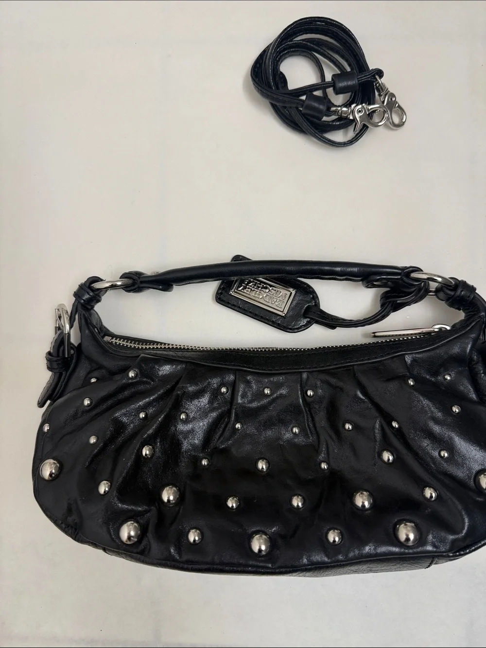 Badgley Mischka black leather