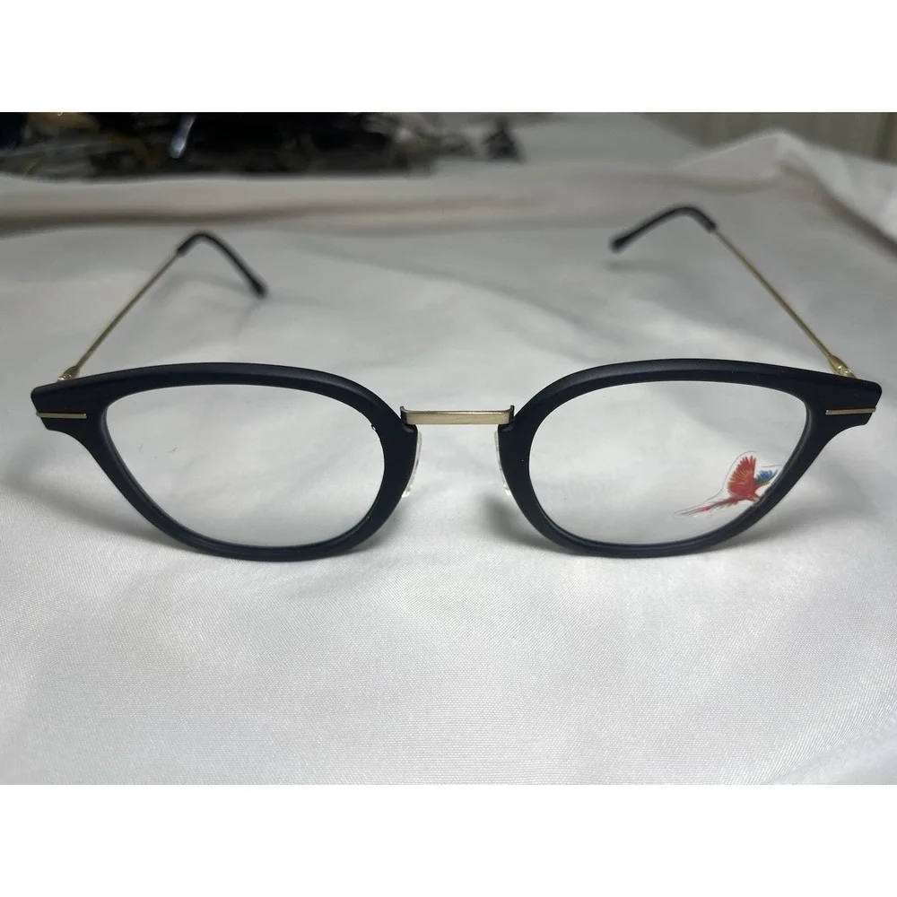 Maui Jim Eyeglasses MJO2412-2M‎ Matte Black/Gold Square Frame Italy 49[]25 140
