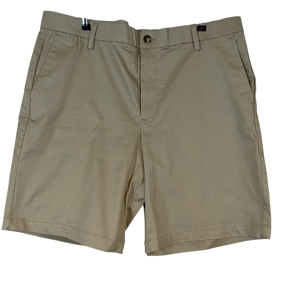 NWT Banana Republic Mens 38 Khaki Stretch Chino Shorts Quick Dry Preppy Classic‎