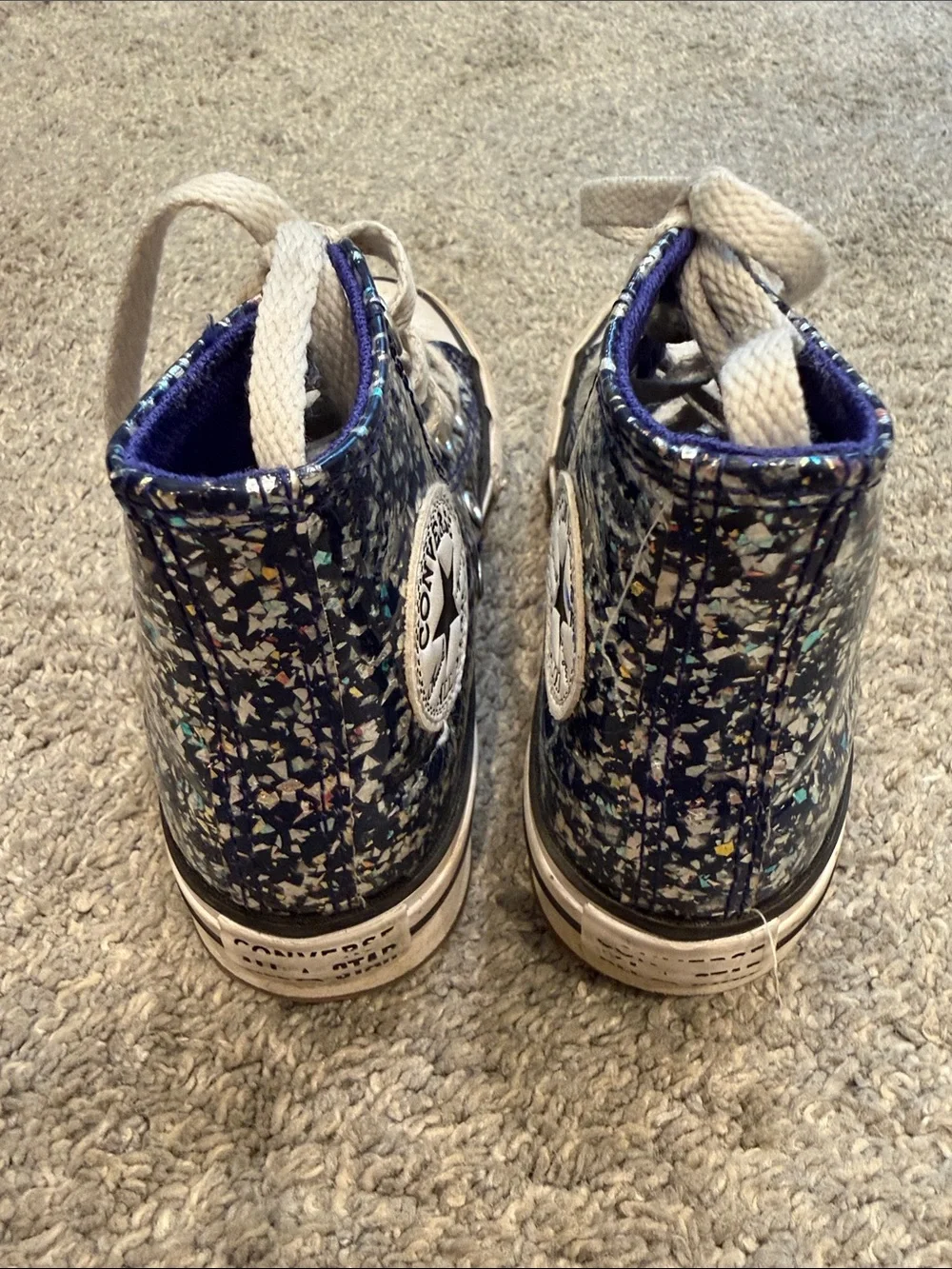 Converse glitter high