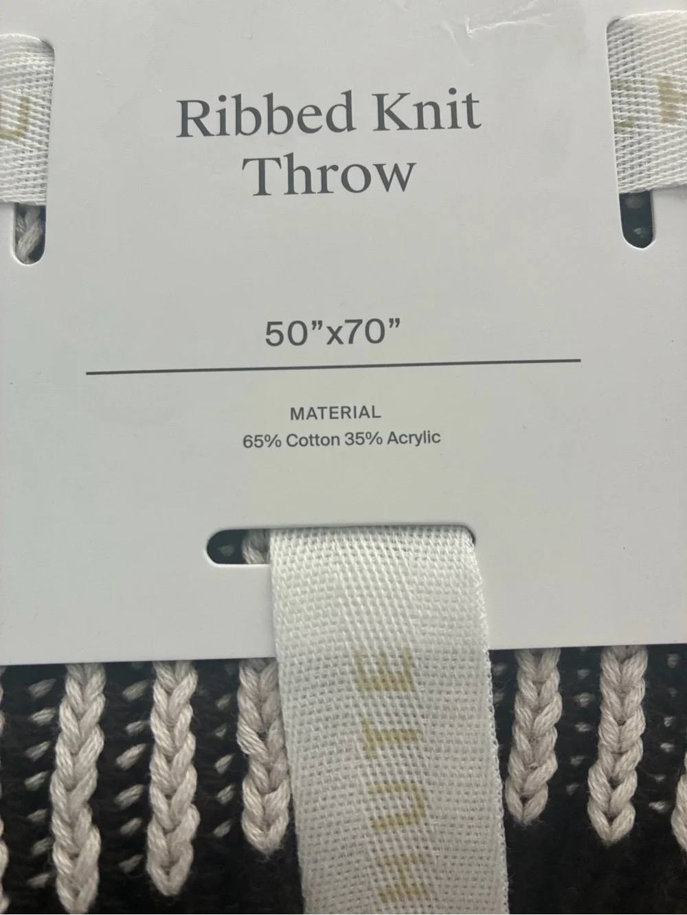 Parachute for Target Ribbed Knit Throw •Parchment & French Press•
