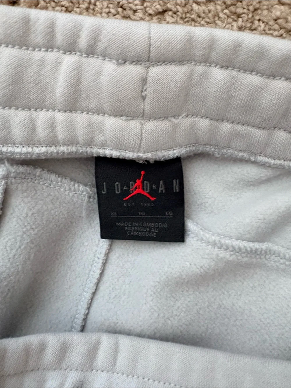 Jordan Sweatpants with Orange & Black Graphic