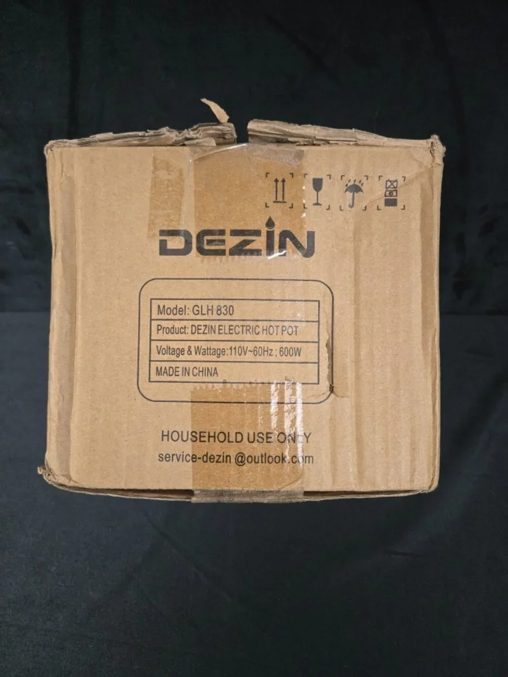 Dezin GLH830 1.6L Electric Hot Pot 600W Cooker Black Open Box
