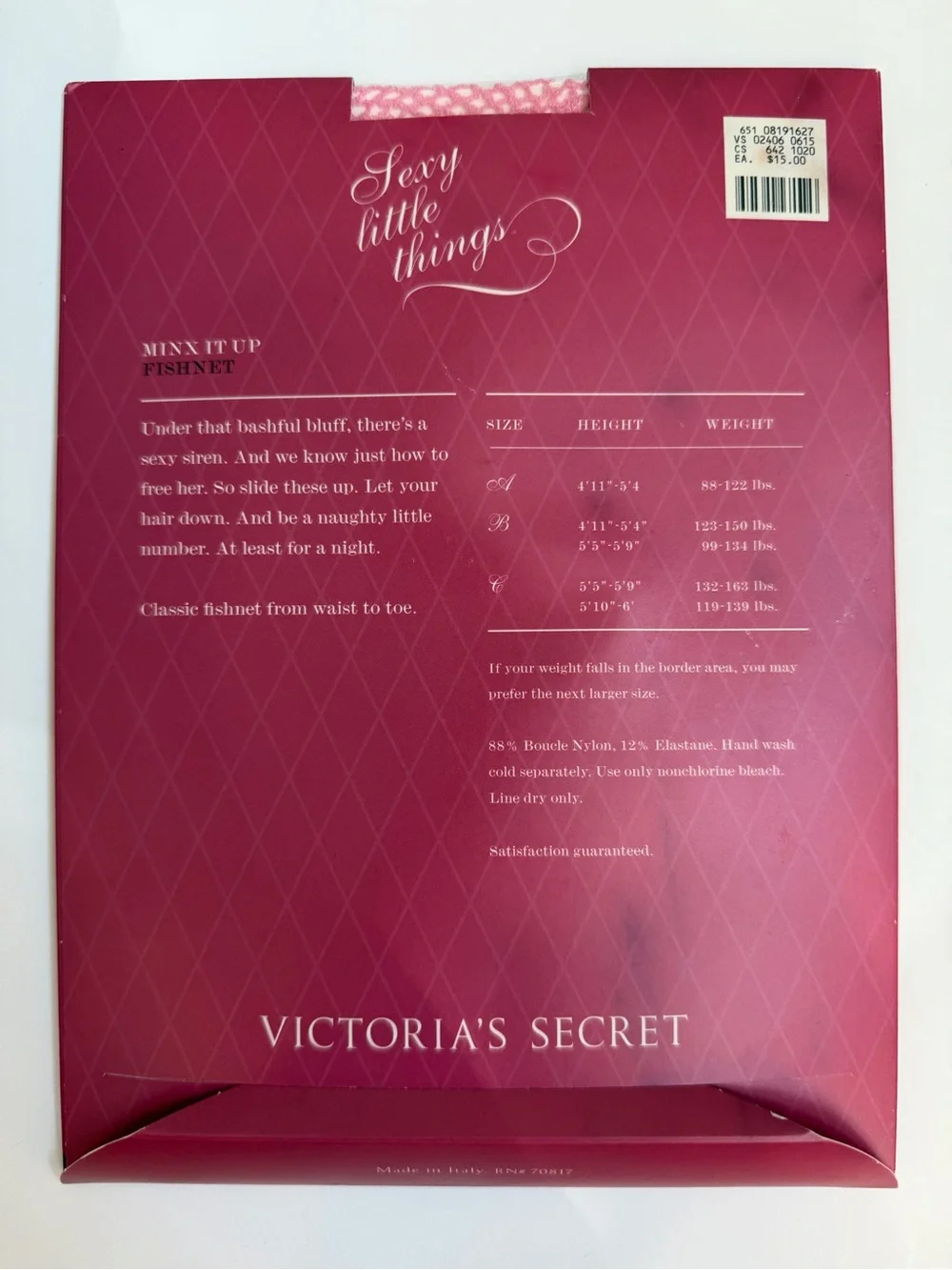Victoria's Secret Sexy Little Things Fishnet Stockings - Bubble Pink