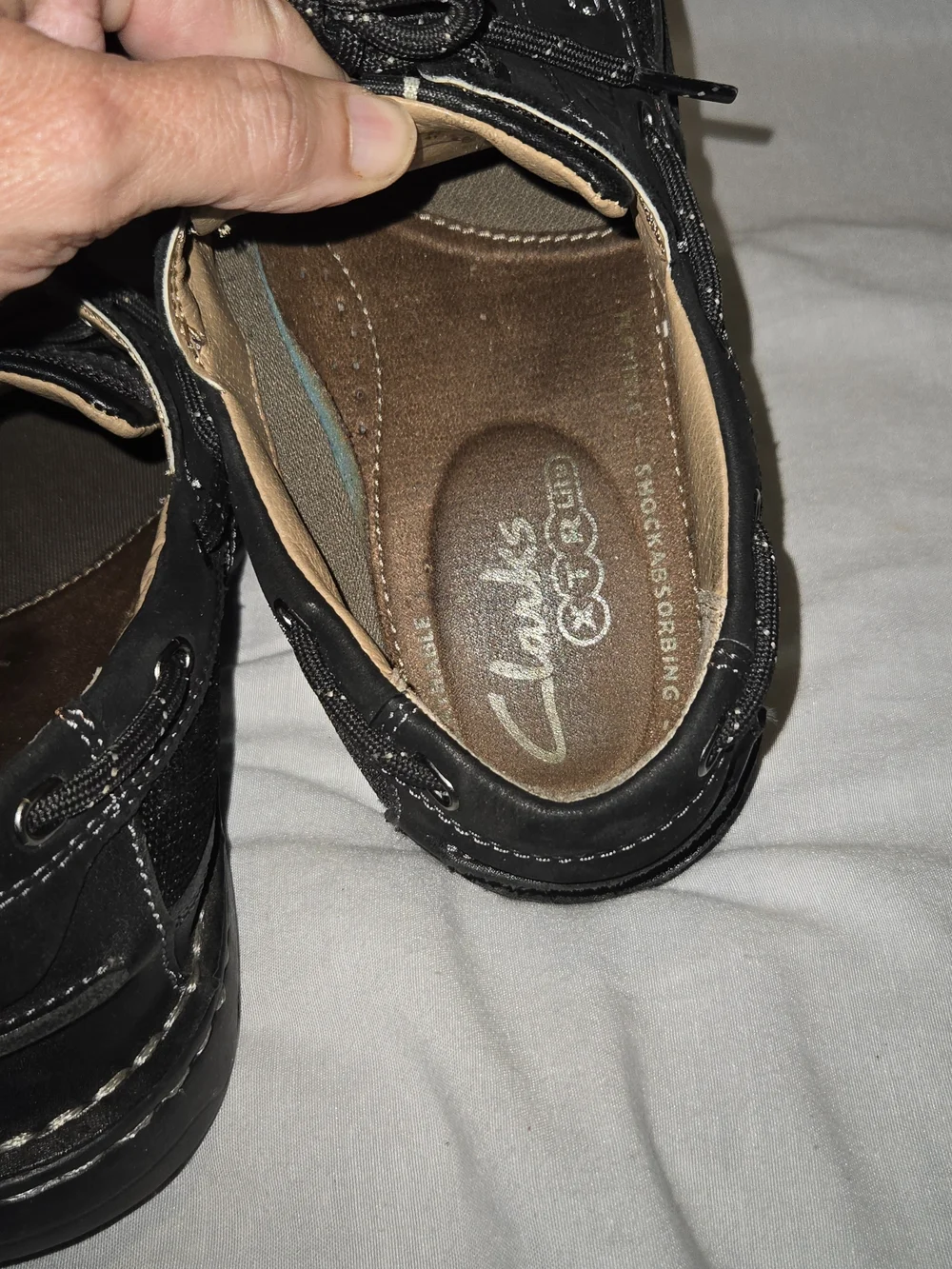 Clarks black leather