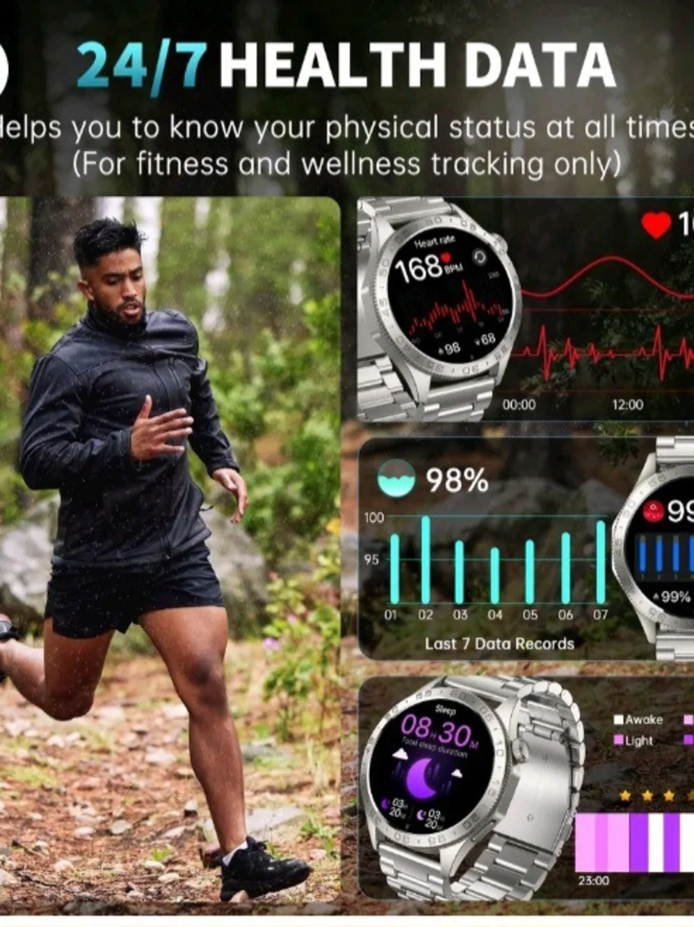 Smart Watch Stainless Steel Silver - Smart Watch