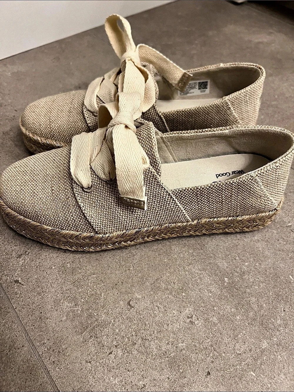 TOMS Women's Espadrille Sneakers Beige US 7