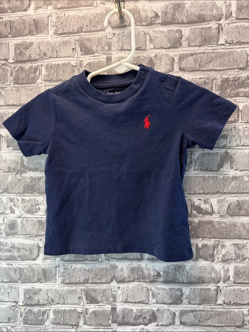 Ralph Lauren Navy Tee‎ with Red Polo Pony - Kids