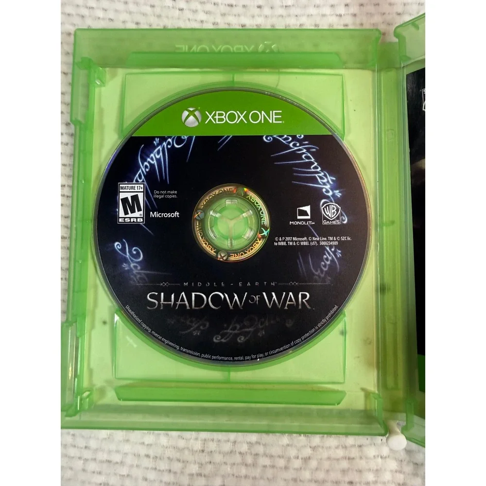 Middle-Earth Shadow of War Xbox One 4K HDR Action RPG Video Game Disc