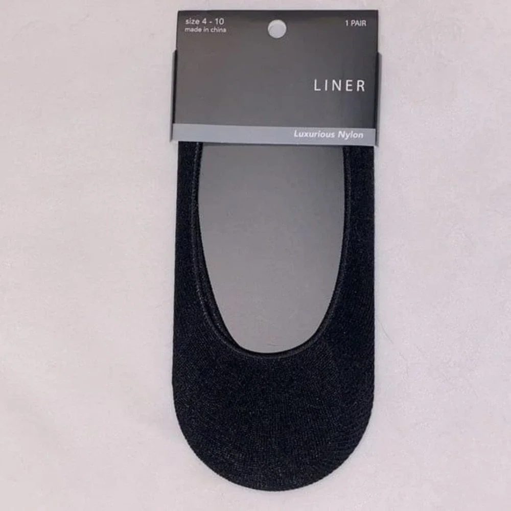 Liner Luxurious Nylon Black Socks