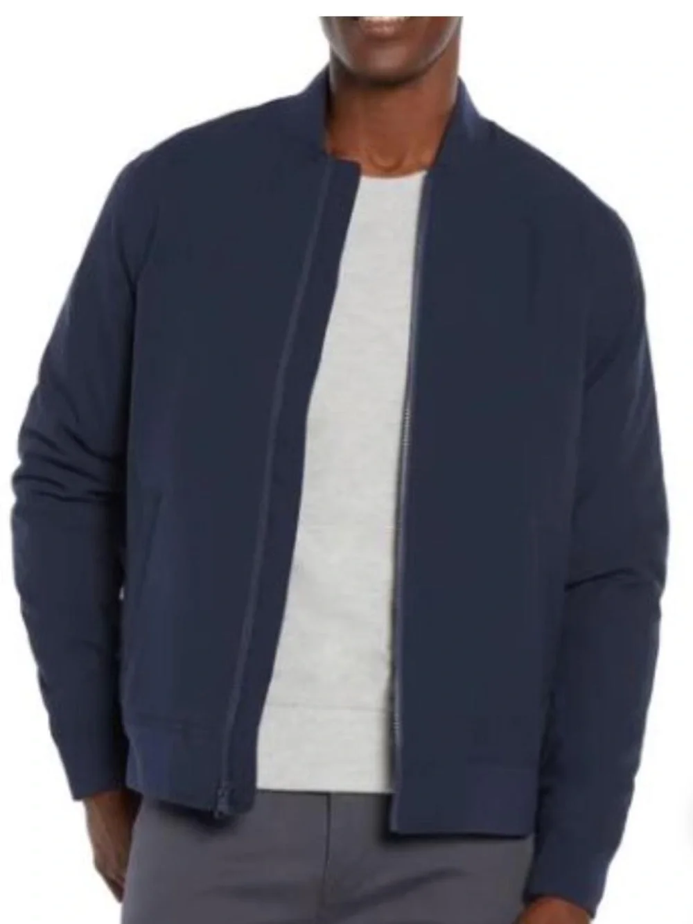 Banana Republic Charcoal Gray Wool Jacket Zipper Winter Warm Men’s Size XL
